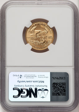 2006-W $10 Quarter-Ounce Gold Eagle Brown Label NGC MS70 (773926021)