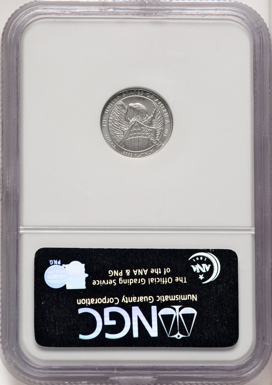 2007-W $10 Tenth-Ounce Platinum Eagle Burnished Brown Label NGC MS70