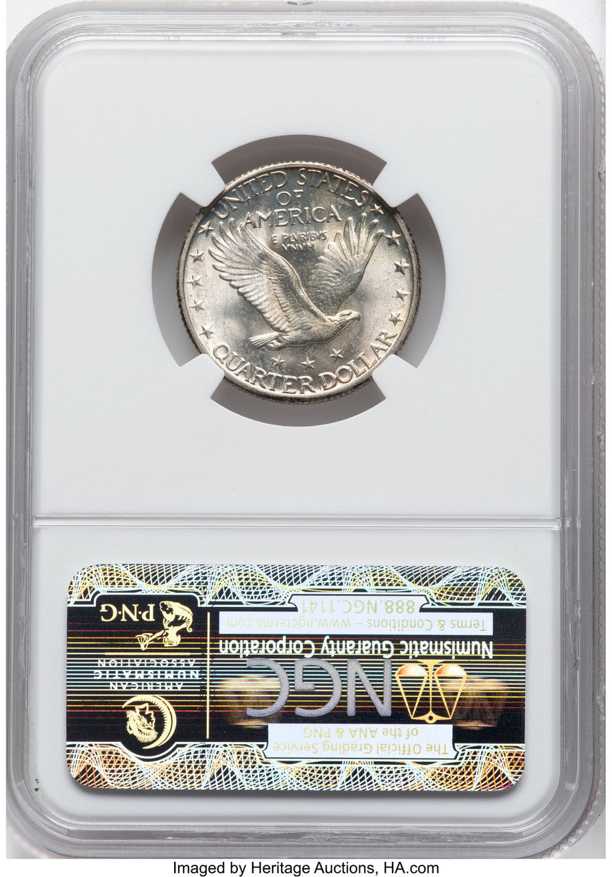 1930 25C FH CAC Standing Liberty Quarter NGC MS65