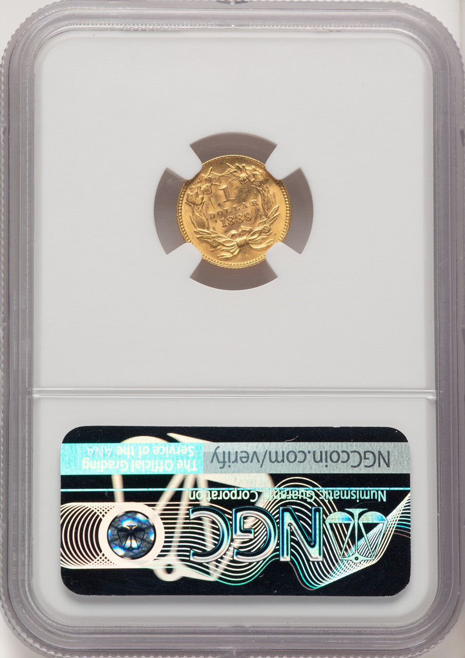 1889 G$1 Gold Dollar NGC MS65