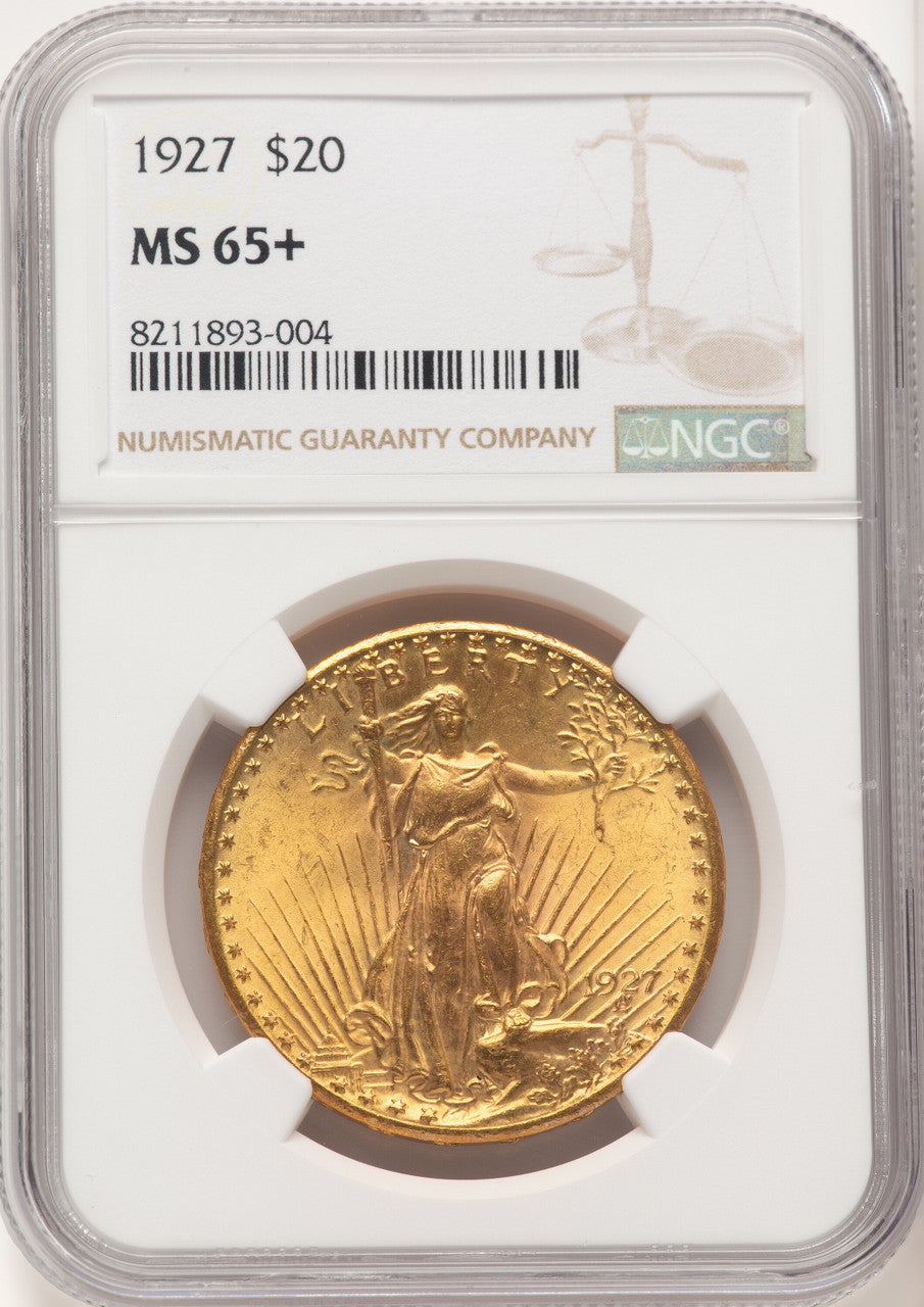 1927 $20 Saint-Gaudens Double Eagle NGC MS65+ (774687093)