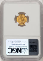 1855 G$1 Type Two Gold Dollar NGC MS64