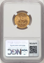 1893 $5 Liberty Half Eagle NGC MS65