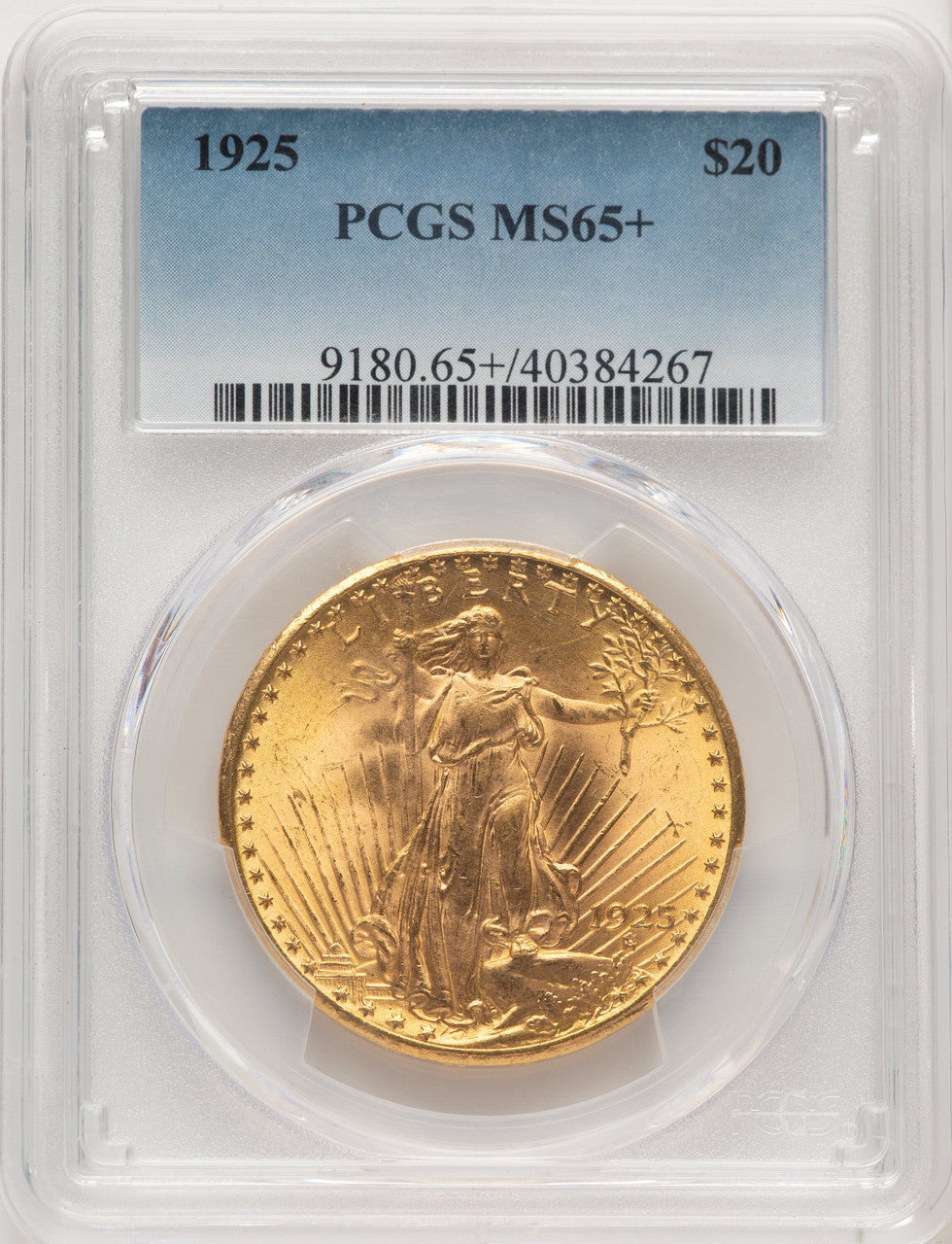 1925 $20 Saint-Gaudens Double Eagle PCGS MS65+ (773481137)