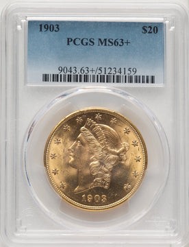 1903 $20 Liberty Double Eagle PCGS MS63+ (775290024)