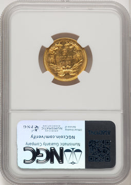 1868 $3 Three Dollar Gold Pieces NGC MS61