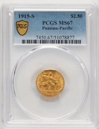 1915-S $2.50 Panama-Pacific Quarter Eagle Commemorative Gold PCGS MS67 (772890014)