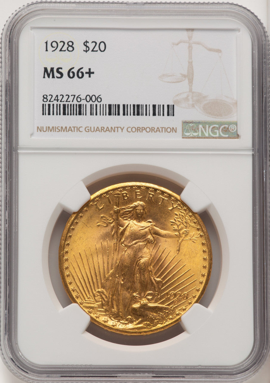 1928 $20 Saint-Gaudens Double Eagle NGC MS66+ (773418003)