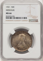 1921 50C Missouri Commemorative Silver NGC MS66 (774795005)