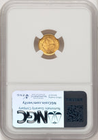1853 G$1 Gold Dollar NGC MS66