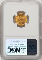 1891 $2.50 FS-801 Liberty Quarter Eagle NGC MS65