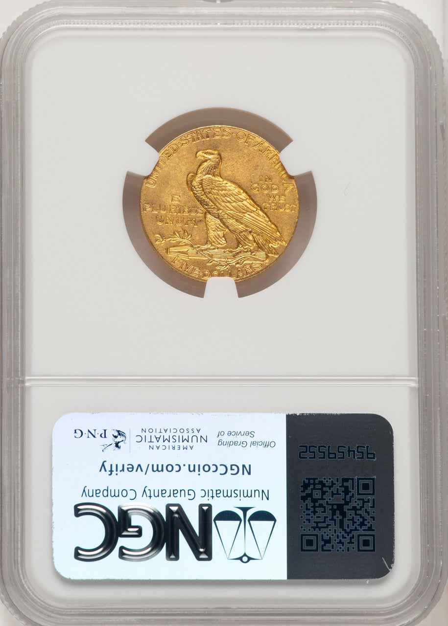 1911 $5 Indian Half Eagle NGC MS63 (774730005)