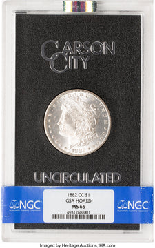 1882-CC GSA Hoard Morgan Dollar NGC MS65