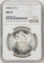 1884-CC Morgan Dollar NGC MS67