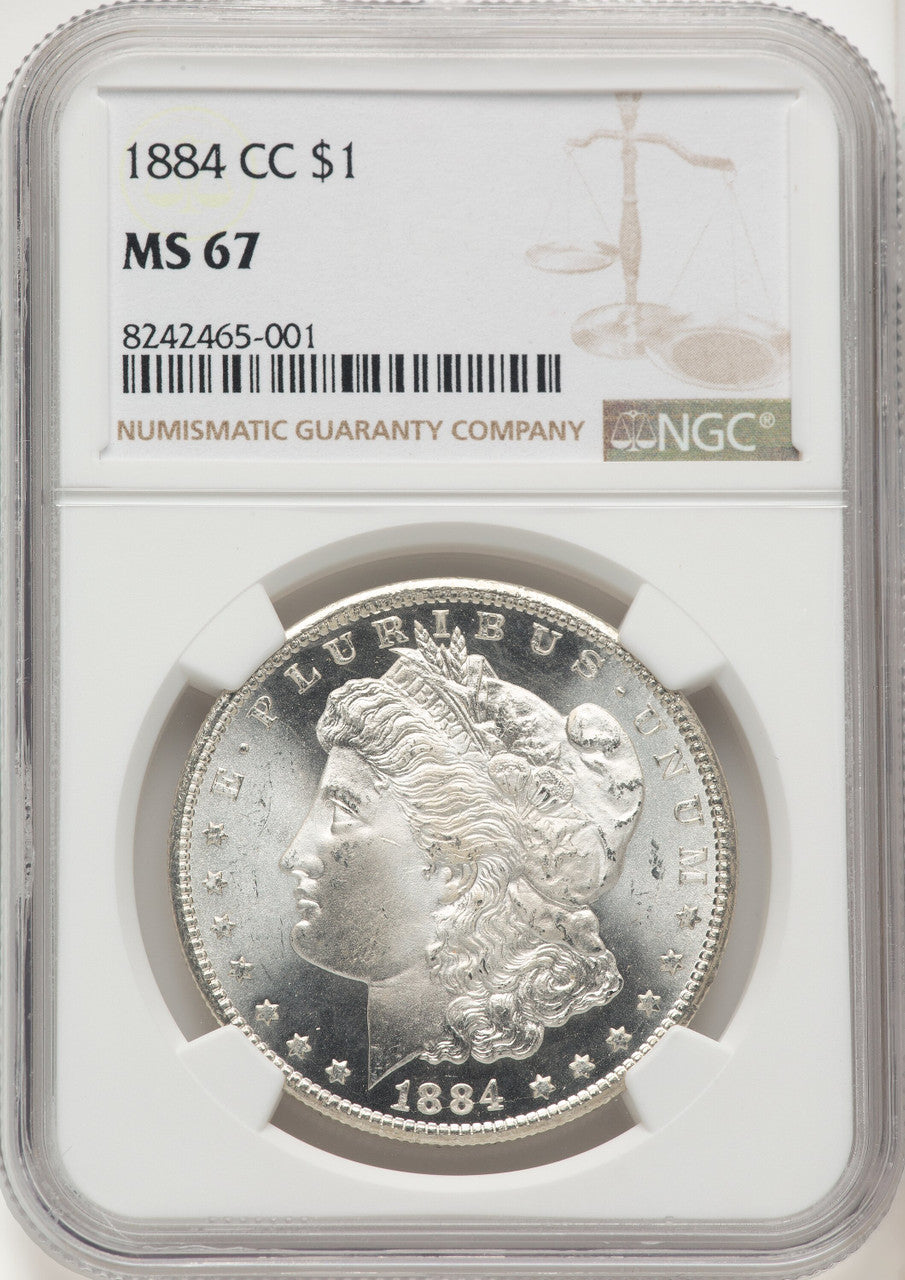 1884-CC Morgan Dollar NGC MS67