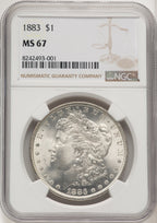 1883 Morgan Dollar NGC MS67 (774952007)