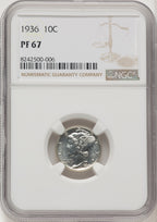 1936 10C Proof Mercury Dime NGC PR67 (520500003)