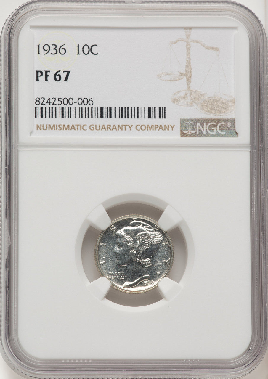 1936 10C Proof Mercury Dime NGC PR67 (520500003)