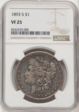1893-S Morgan Dollar NGC VF25