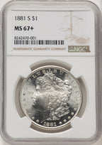 1881-S Morgan Dollar NGC MS67+ (774741006)