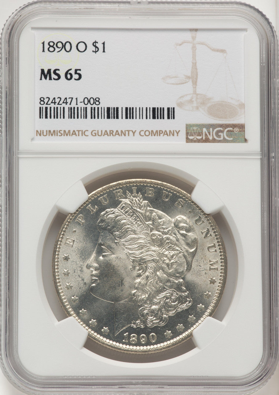 1890-O Morgan Dollar NGC MS65