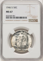 1946-S 50C Walking Liberty Half Dollar NGC MS67 (774742014)