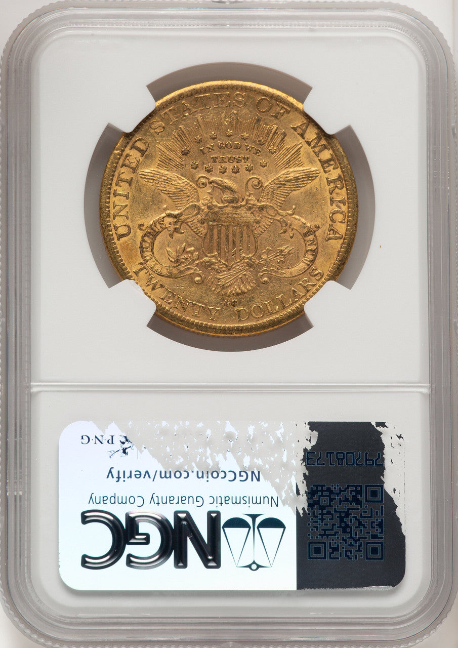 1883-CC $20 Liberty Double Eagle NGC AU55