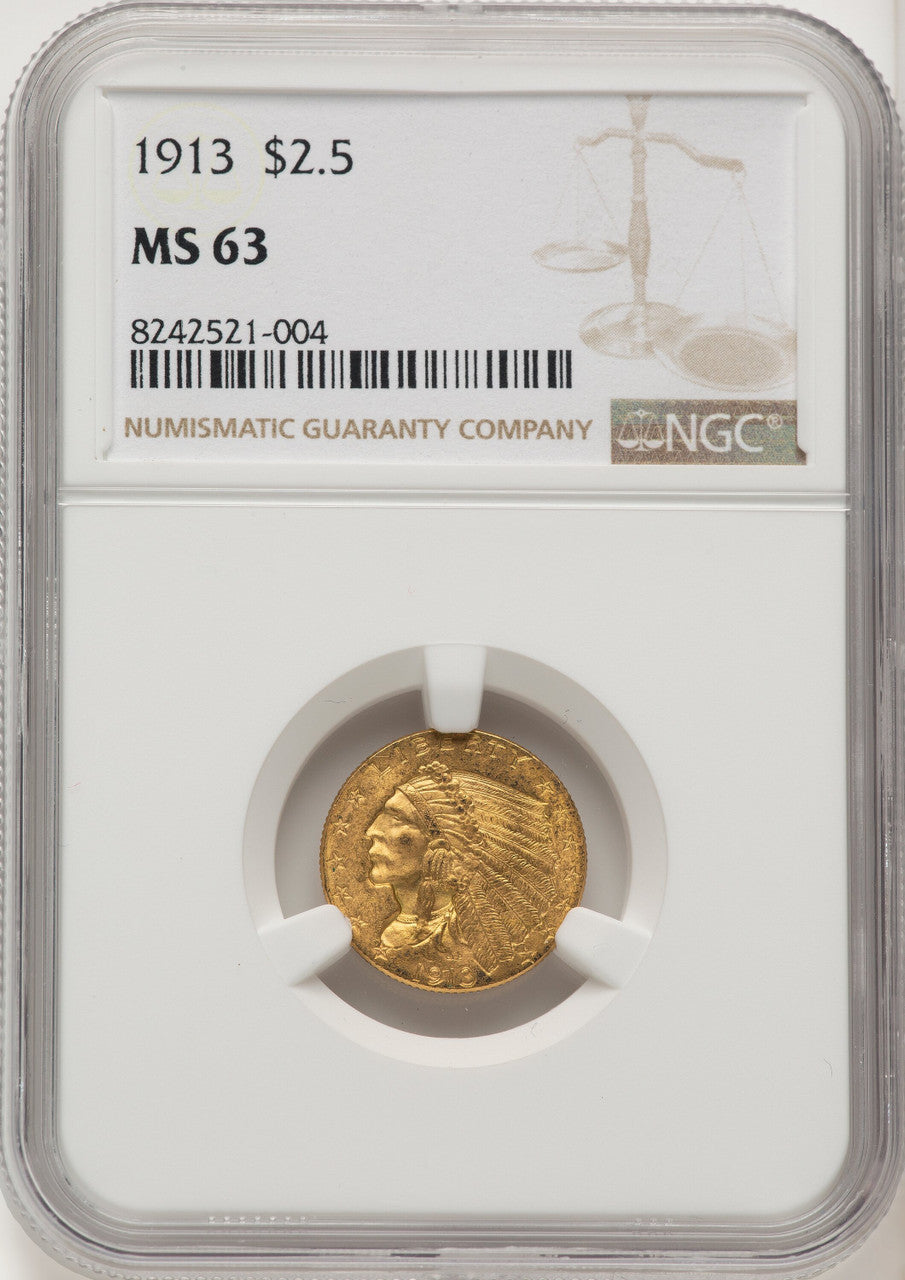 1913 $2.50 Indian Quarter Eagle NGC MS63 (774742038)