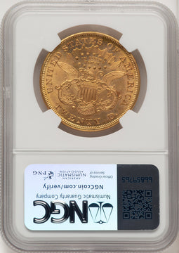 1871 $20 Liberty Double Eagle NGC MS62