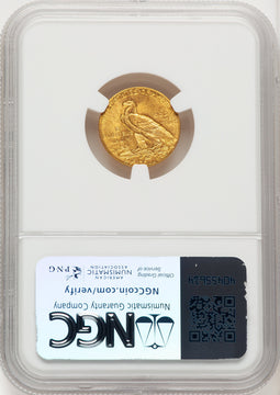 1908 $2.50 Indian Quarter Eagle NGC MS65 (774721015)