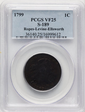 1799 1C S-189 Large Cent PCGS VF25