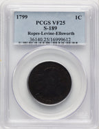 1799 1C S-189 Large Cent PCGS VF25