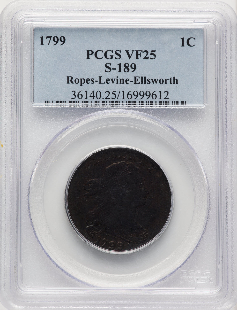 1799 1C S-189 Large Cent PCGS VF25