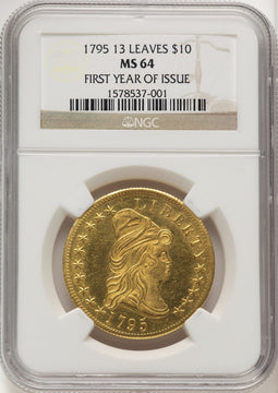 1795 $10 13 Leaves Early Eagle NGC MS64