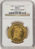 1795 $10 13 Leaves Early Eagle NGC MS64