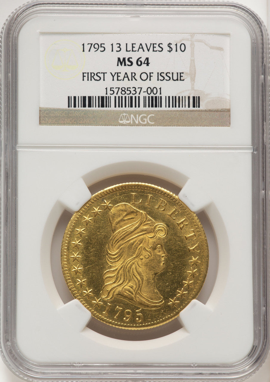 1795 $10 13 Leaves Early Eagle NGC MS64