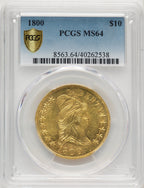 1800 $10 Early Eagle PCGS MS64