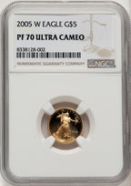 2005-W $5 Tenth-Ounce Gold Eagle Brown Label NGC PF70 (507166197)