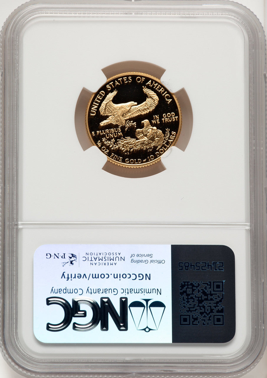 1993-P $10 Quarter-Ounce Gold Eagle Brown Label NGC PF70 (507166199)
