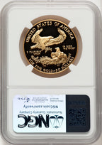 1986-W $50 One-Ounce Gold Eagle Brown Label NGC PF70 (773276013)