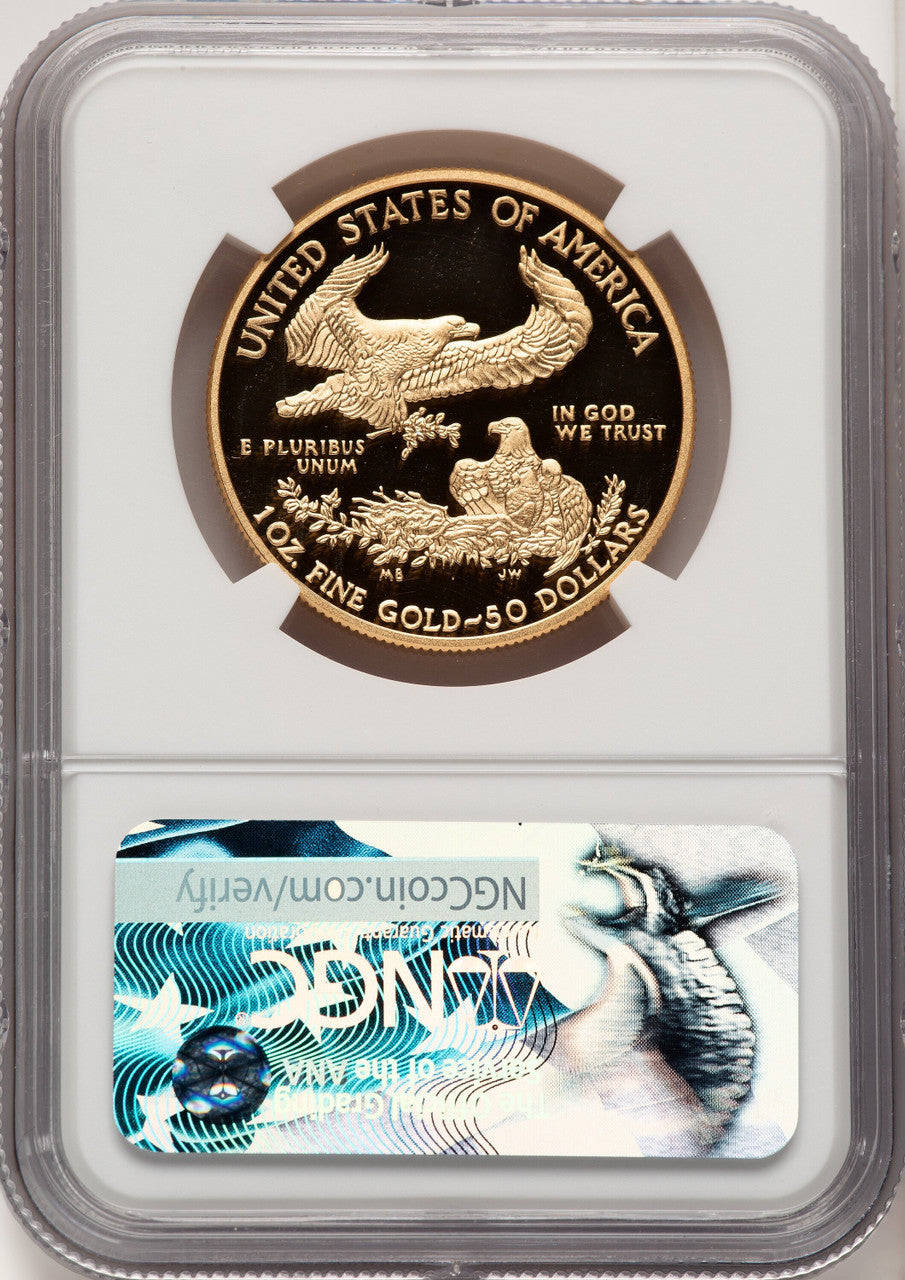 2017-W $50 One-Ounce Gold Eagle First Day of Issue FDI 1ST NGC PF70