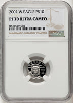 2002-W $10 Tenth-Ounce Platinum Eagle Brown Label NGC PF70 (774692068)