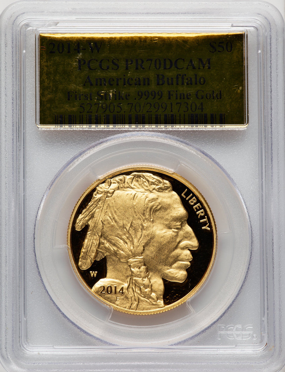 2014-W $50 One-Ounce Gold Buffalo First Strike FS Gold Foil PCGS PR70 (775773001)
