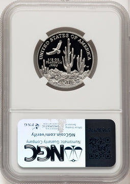 2001-W $50 Half-Ounce Platinum Eagle Brown Label NGC PF70 (774692052)