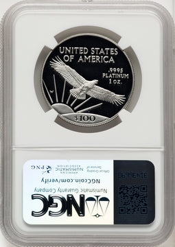 1997-W $100 One-Ounce Platinum Eagle Statue of Liberty Brown Label NGC PF70 (774939022)