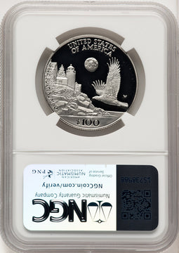 1998-W $100 One-Ounce Platinum Eagle Statue of Liberty Brown Label NGC PF70 (774692046)
