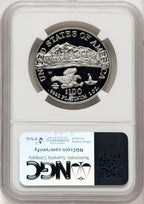 2002-W $100 One-Ounce Platinum Eagle Statue of Liberty Brown Label NGC PF70 (775329009)