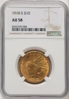 1910-S $10 Indian Eagle NGC AU58 (177269033)