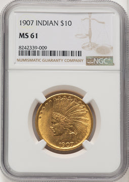 1907 $10 No Motto Indian Eagle NGC MS61 (177269034)