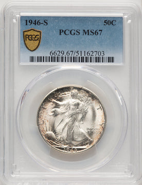 1946-S 50C Walking Liberty Half Dollar PCGS MS67